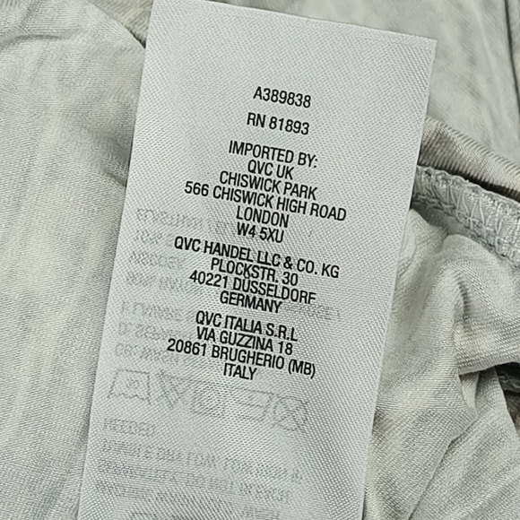 The Muses Lounge Size Medium Ivory Off Cream Gray Top Rayon Blend Faux Wrap - Picture 7 of 16